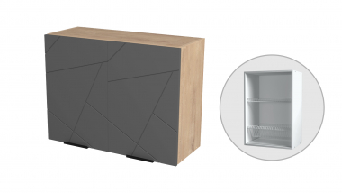 Шкаф кухон. настенный 2-х дв. с сушкой 600х600х320 мм. (Сплит)